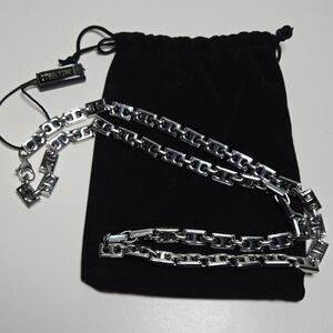 Steeltime Stainless Steel Byzantine Link Necklace